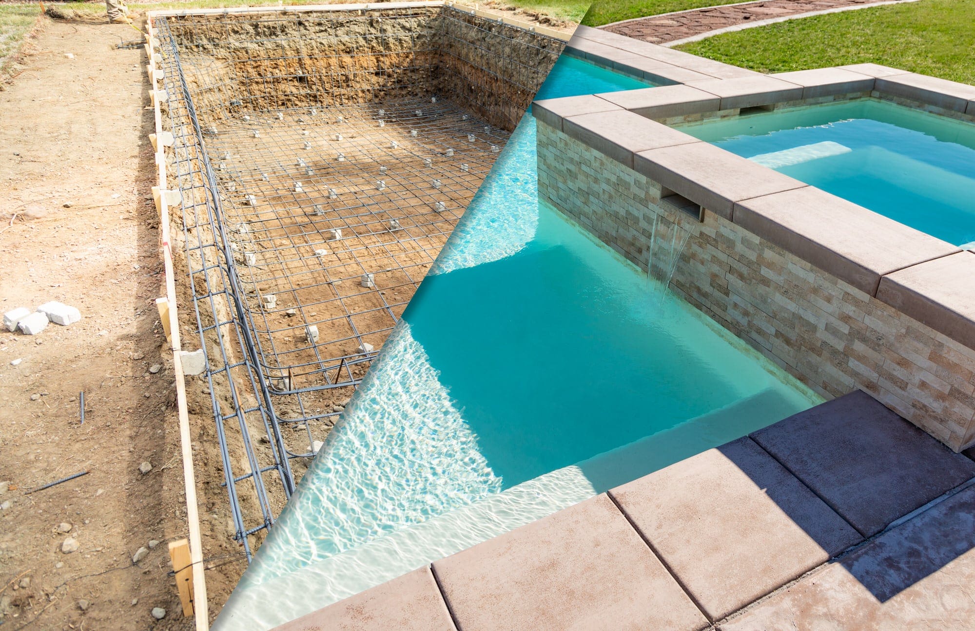 Before and After Pool Build