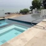 Pool on shoreline