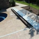 Rolled up pool cover