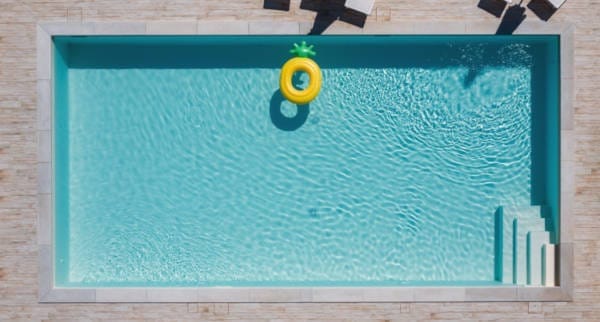 Pineapple Tube Floating in Pool